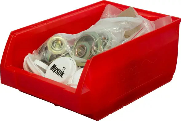 Ящик (лоток) пластиковый сплошной, 350x230x150 мм, 12.08 л, синий [5003]