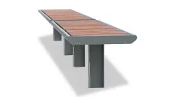 Скамейка стальная «Поло» без спинки 1,2 м