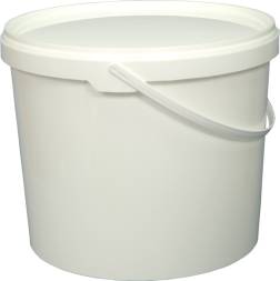 Ведро пластиковое с крышкой и контрольным замком, 5 л, белый [5100]