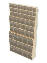 Стойка бежевая настенная Стелла-техник 402-03-03-03-B