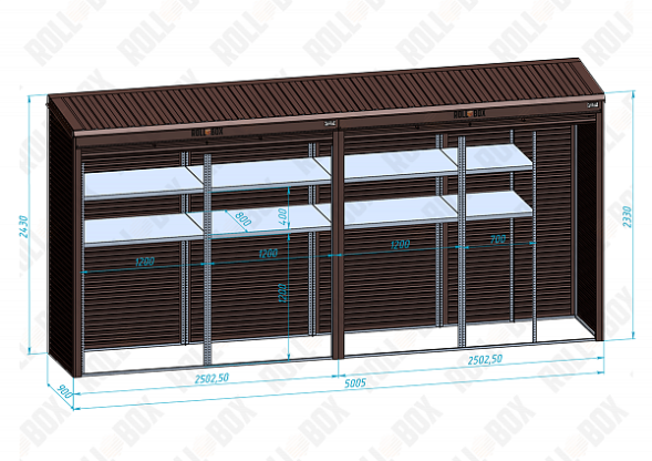 Шкаф уличный ROLL‑BOX VILLAGE ROOF XL-2.1