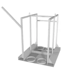 Паллета для баллонов ПБП-03 856x1060x1050 мм Серый