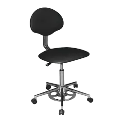 Кресло с ножным подъемом КР12 (обивка) черное [10696]