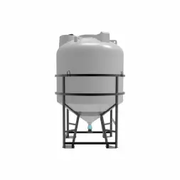 Емкость ЦКТ 5000 л с патрубком 90мм с фланцем под плотность до 1,2 г/см3 белая в обрешетке
