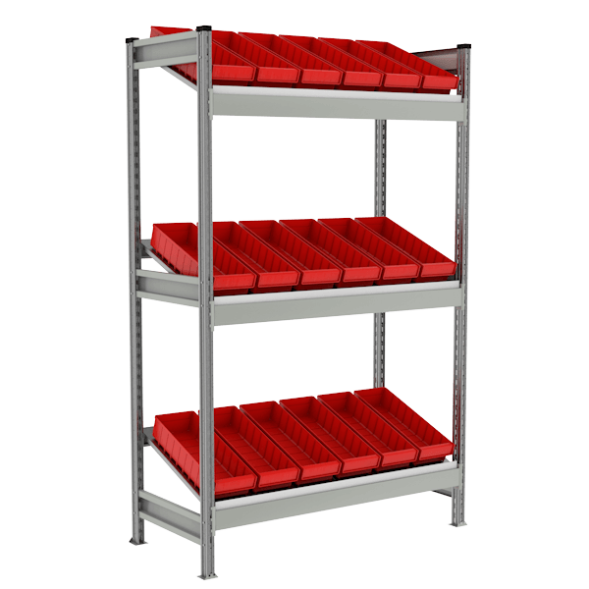 Стеллаж СТ-023 с наклонными полками 2000x1200x585 [13696]