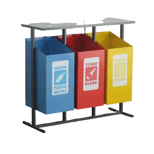 Урна для мусора 3-х секционная УМ-3