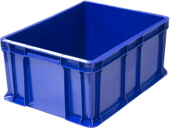 Ящик пластиковый сплошной, 400×300×180 мм, 16.6 л, серый [702.03.02]