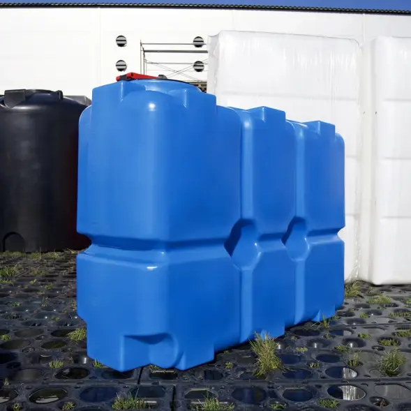 Емкость ST 2000л под плотность до 1.2 г/см3 с откидной крышкой синяя