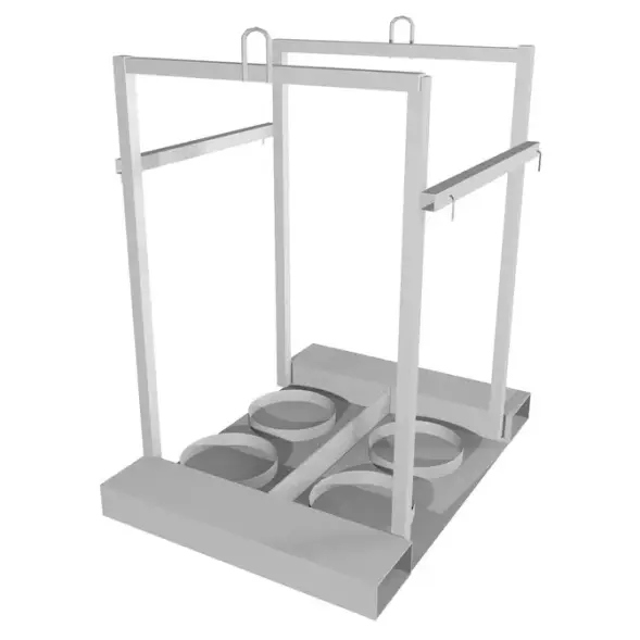 Паллета для баллонов ПБП-04 856x620x1050 мм Серый