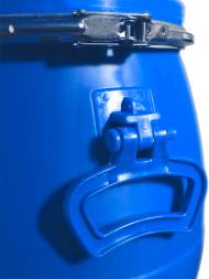 Бочка пластиковая с крышкой, металлическим обручем и ручками, 20 л, синий [БП 20]