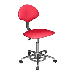 Кресло с ножным подъемом КР12 (обивка) красное [10697]