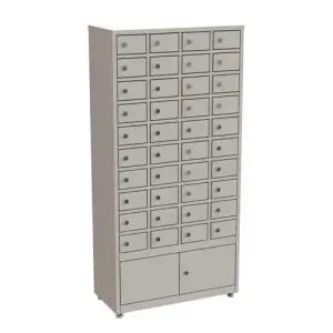 Шкаф для хранения мобильных телефонов ШТ-40-Т 1355x660x300 мм Серый