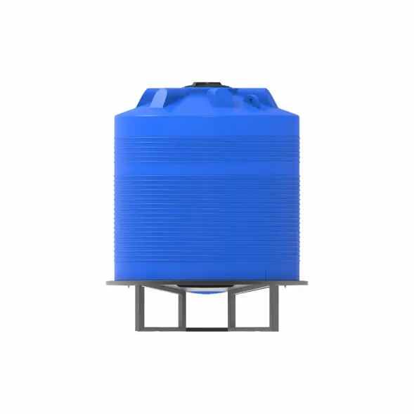 Емкость ЭВЛ 5000 л синяя на основании для полного слива F