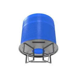 Емкость ЭВЛ 5000 л синяя на основании для полного слива F