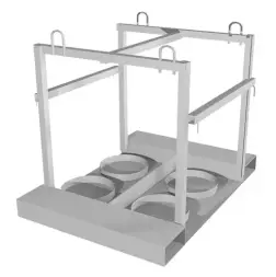 Паллета для баллонов ПБП-05 1060x840x865 мм Серый