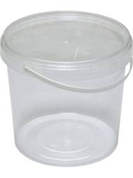 Ведро пластиковое с крышкой, 5.6 л, прозрачный [5103]