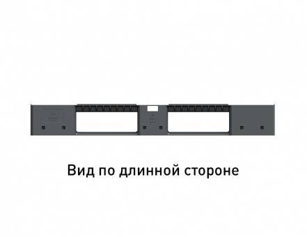 Паллет (поддон) пластиковый усиленный перфорированный на 3-х полозьях, 1200х1000х150 мм, серый [02.114.91.PEF.T20X]