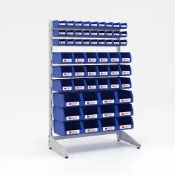 Стеллаж односторонний L1500 №24 (1425х940х500) светло-серый