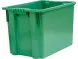 Ящик пластиковый сплошной, 600x400x400 мм, 75 л, зеленый [605 ГД]
