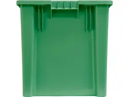 Ящик пластиковый сплошной, 600x400x400 мм, 75 л, зеленый [605 ГД]