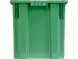 Ящик пластиковый сплошной, 600x400x400 мм, 75 л, зеленый [605 ГД]