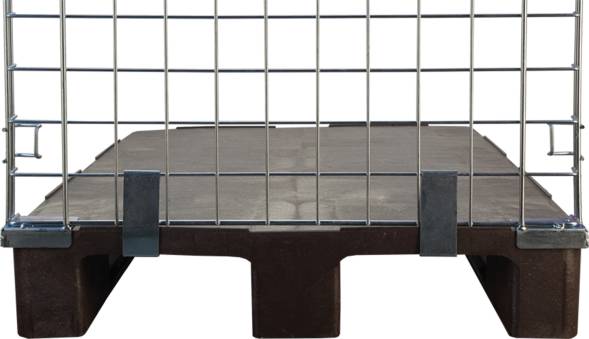 Контейнер металлический оцинкованный на паллете, 1200х800х1030 мм, коричневый [КМБ]