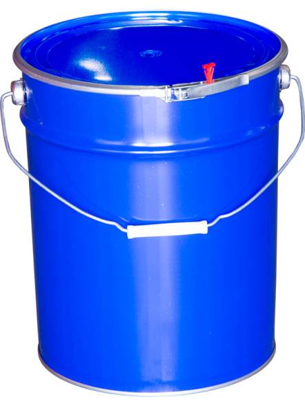 Ведро металлическое, 25 л, крышка-обруч, синий [2104]