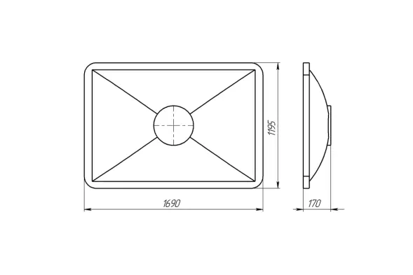 Крышка пластиковая для пищевой ванны K 600 л, синий [133.0600.601.0]