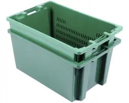 Пластиковый ящик 600х400х300 конусный с перфорацией стенок