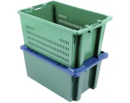 Пластиковый ящик 600х400х300 конусный с перфорацией стенок