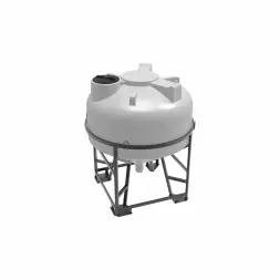 Емкость ЦКТ 3000 л с патрубком 90мм под плотность до 1,5 г/см3 белая в обрешетке