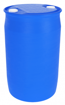 Бочка пластиковая с крышкой и двумя пробками L-Ring Plus, 227 л, синий [БП227.03/04]