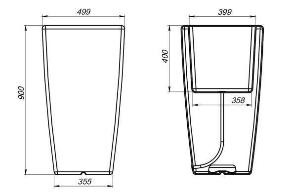 Кашпо Rostok 900