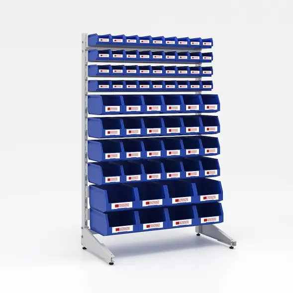 Стеллаж односторонний L1500 №27 (1425х940х500) светло-серый