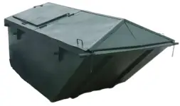 Металлический контейнер 4 м³ лодочка Коричневый