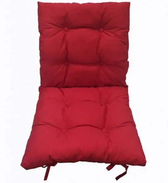 Матрас для скамеек из хлопка с пуговицами Синий (П)