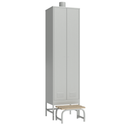 Шкаф с выдвижной скамьей и принудительной вентиляцией [13102]