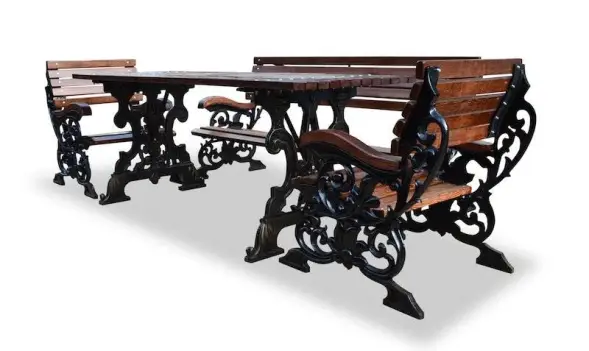 Комплект садовой мебели чугунный «Флора» 1,5 м