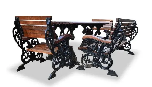 Комплект садовой мебели чугунный «Флора» 1,5 м