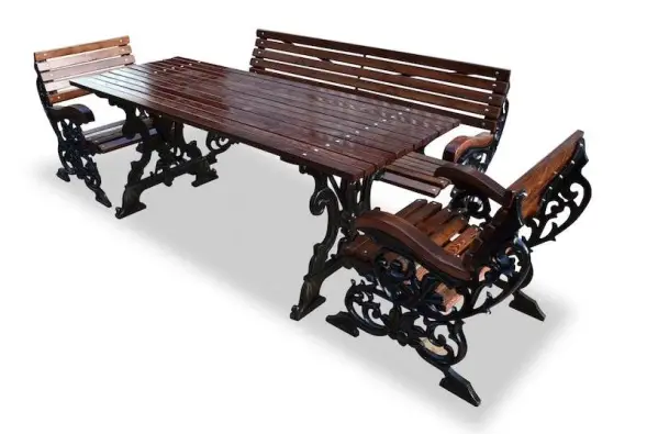 Комплект садовой мебели чугунный «Флора» 1,5 м