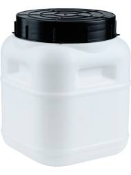 Бочка (бидон) пластиковая с крышкой, 10 л, белый [ББК 10п]