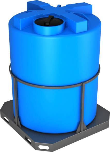 Пластиковая ёмкость в обрешётке 3000 литров, арт.: Т 3000 обр, цвет: синий, код: 12706