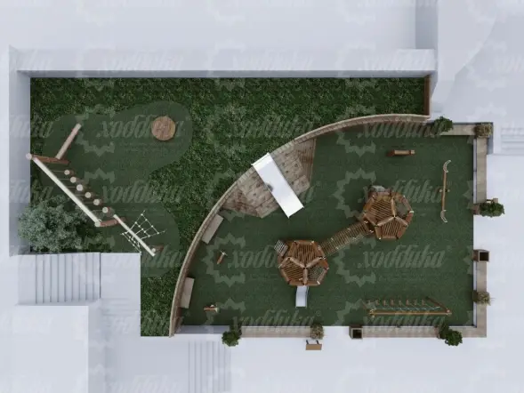 Комбинированная площадка для парков и скверов №6