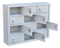 Шкаф для хранения мобильных телефонов на 12 ячеек 510x650x150 мм Серый