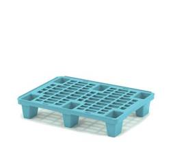 Паллет (поддон) пластиковый перфорированный на ножках, 800х600х140 мм, бирюзовый [02.116.75]