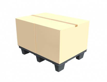 Паллет (поддон) пластиковый перфорированный на ножках, 800х600х140 мм, бирюзовый [02.116.75]