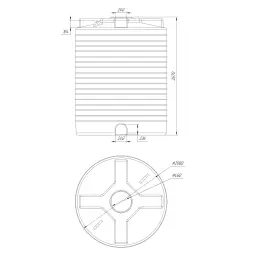 Емкость вертикальная 8000л