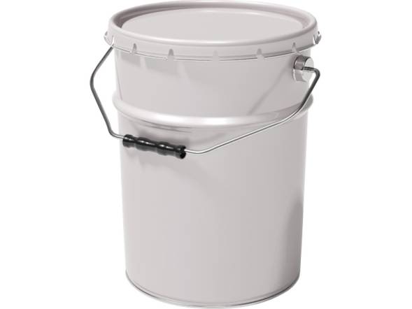 Ведро металлическое, 5 л, крышка-корона, белый [2110]