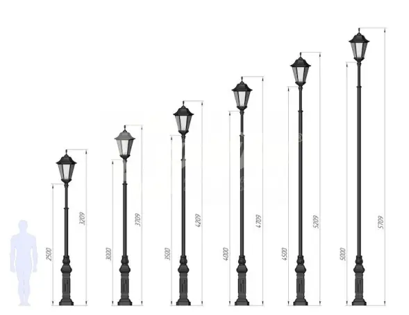 Фонарный Столб С-03 со светильником 3,209 м