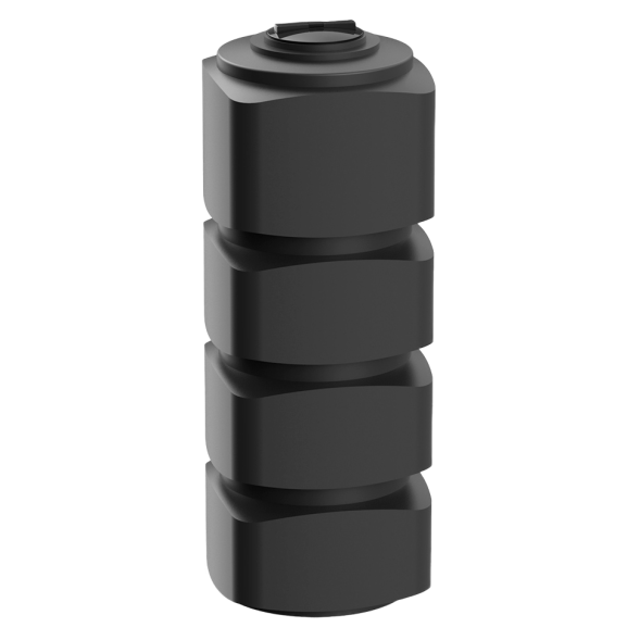 Емкость пластиковая для питьевой воды и дизельного топлива, 1000 л, 2180x800x800 мм, черный [TF1000S1]